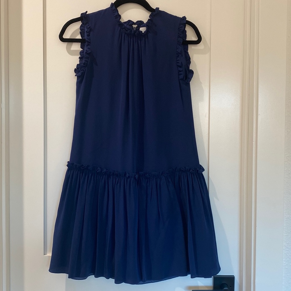 Soft and elegant navy blue dress